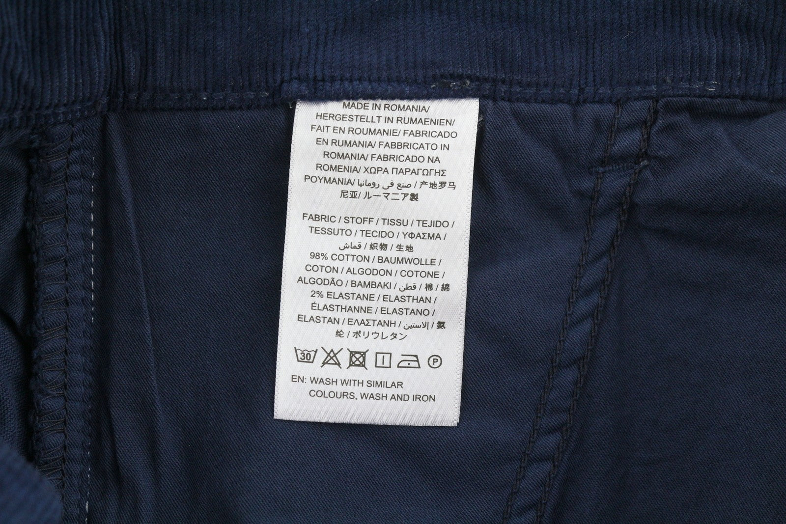 GANT Women Skirt EU36 Dark Blue Corduroy Pencil Knee Zip Fly Pockets