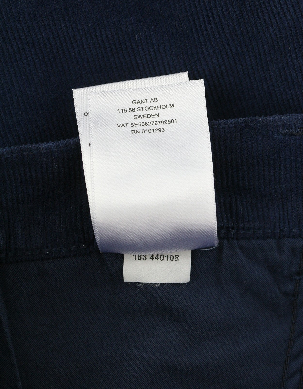 GANT Women Skirt EU36 Dark Blue Corduroy Pencil Knee Zip Fly Pockets