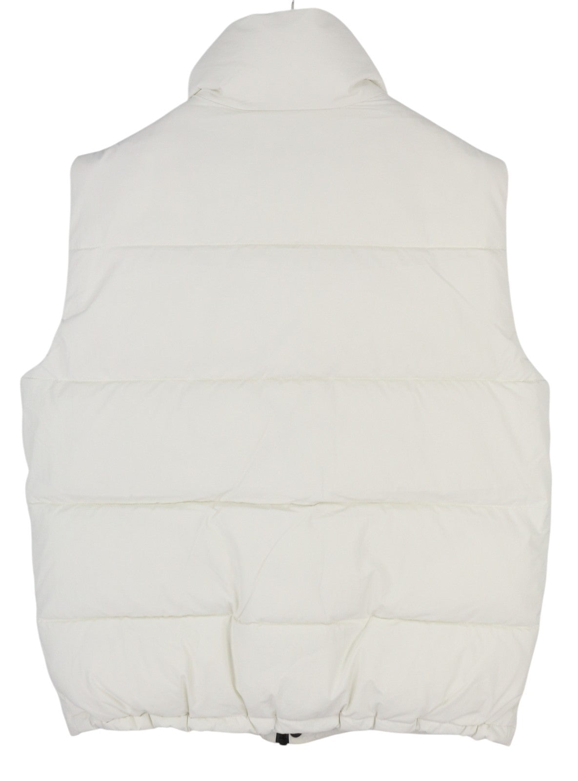 CALVIN KLEIN Men Waistcoat L White Quilted Padded Zip RRP179