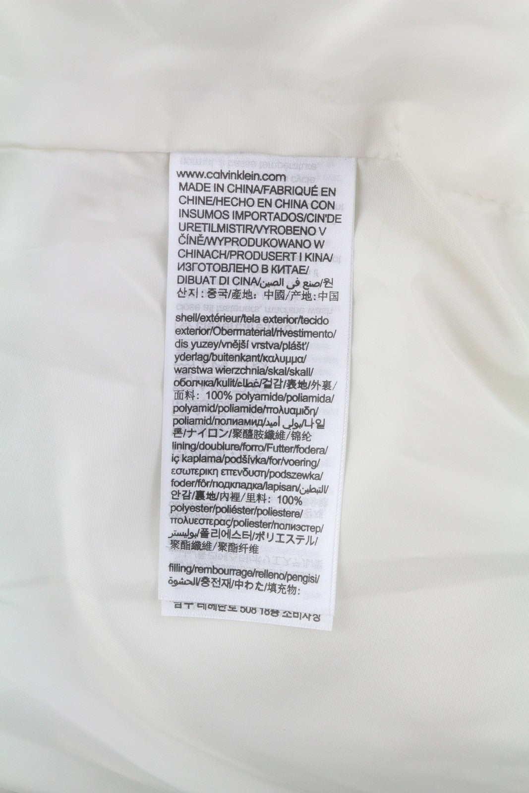 CALVIN KLEIN Men Waistcoat L White Quilted Padded Zip RRP179