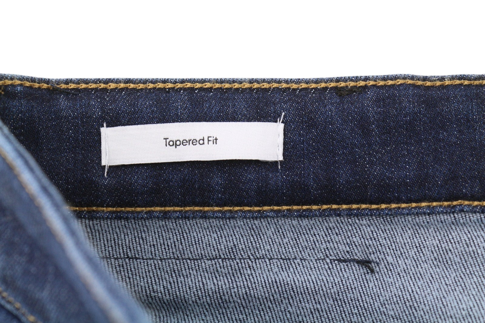 CALVIN KLEIN Tapered Rinse Blue Men Jeans W30/L30 Dark Blue Logo Denim