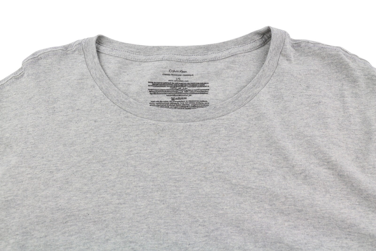 CALVIN KLEIN Men T-Shirt L Short Sleeve Classic Fit Underwear 3 Pack