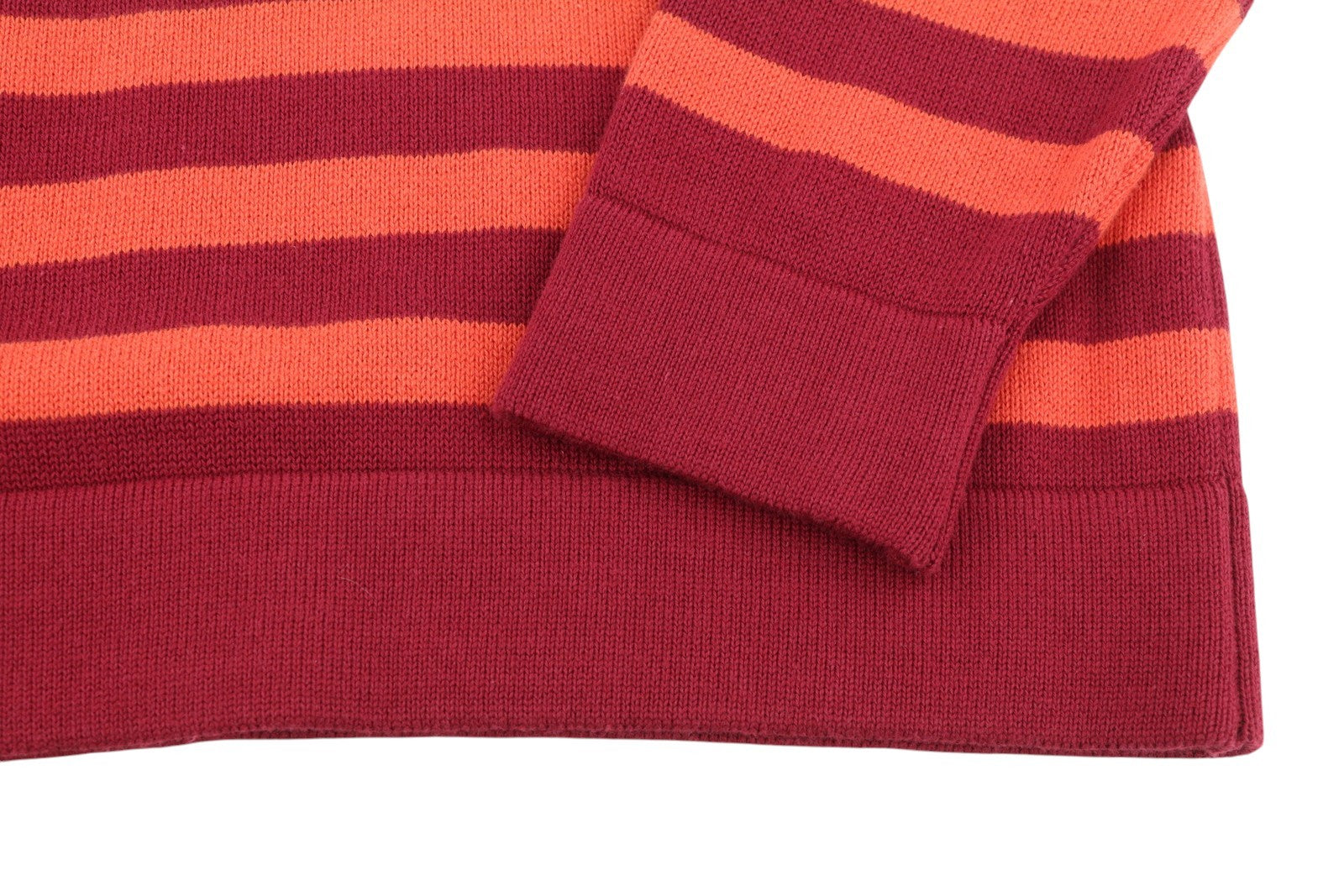 GANT Striped Cotton Crew Women Jumper XS Red Tight Knit Pullover