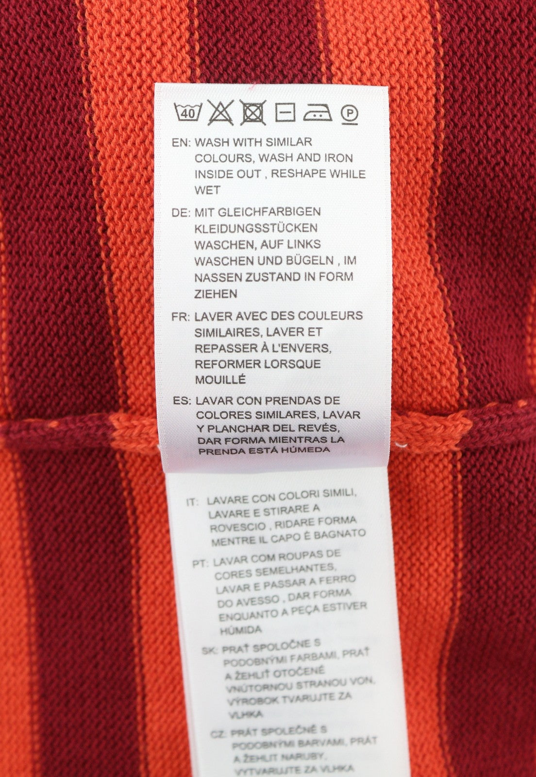 GANT Striped Cotton Crew Women Jumper XS Red Tight Knit Pullover