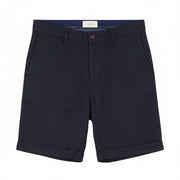 SCOTCH & SODA Men Shorts W34 Dark Blue Zip Fly Turn-Up Chino