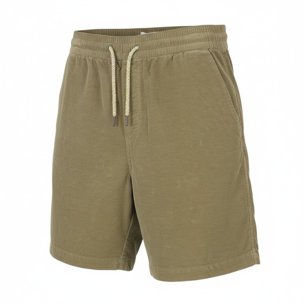 SCOTCH & SODA Men Shorts W33 Khaki Brown Corduroy Drawstring Waist