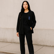 GANT Ribbed Lambswool Cardigan Women Jumper S Black Knit Casual