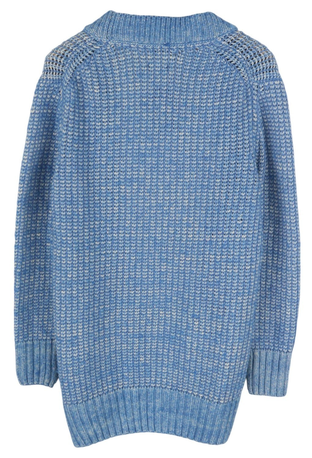 GANT Boyfriend Cardigan Women Jumper S Blue Melange Wool Alpaca