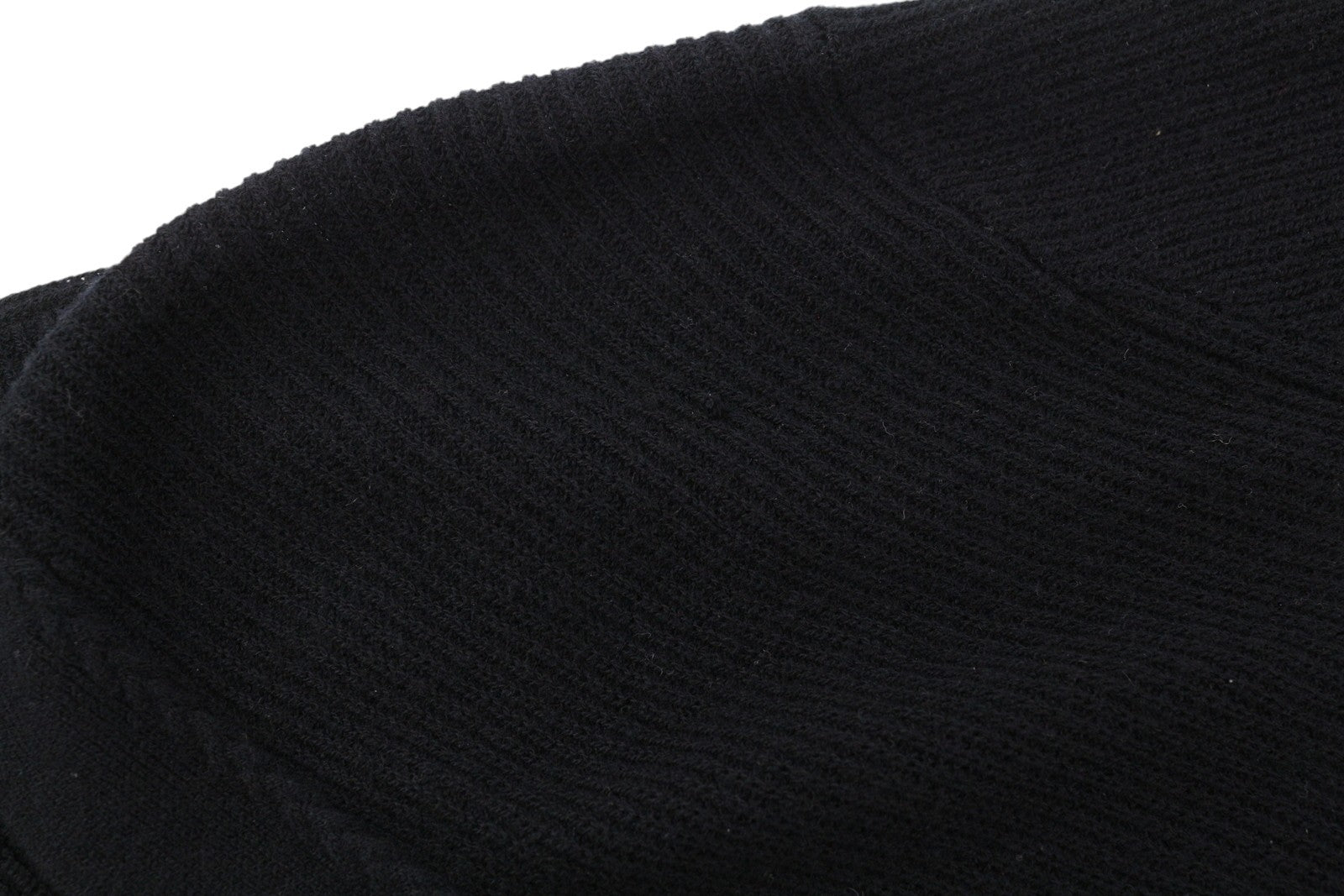 GANT Ribbed Lambswool Cardigan Women Jumper XS Black Belted Knit