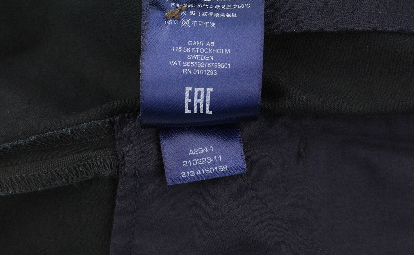 GANT Tp Satin Slack Women Trousers EU34 Black Slim Flat Classic