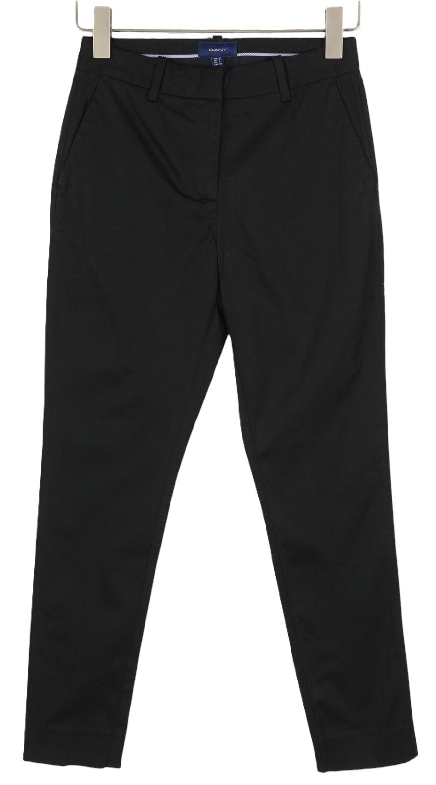 GANT Tp Satin Slack Women Trousers EU34 Black Slim Flat Classic