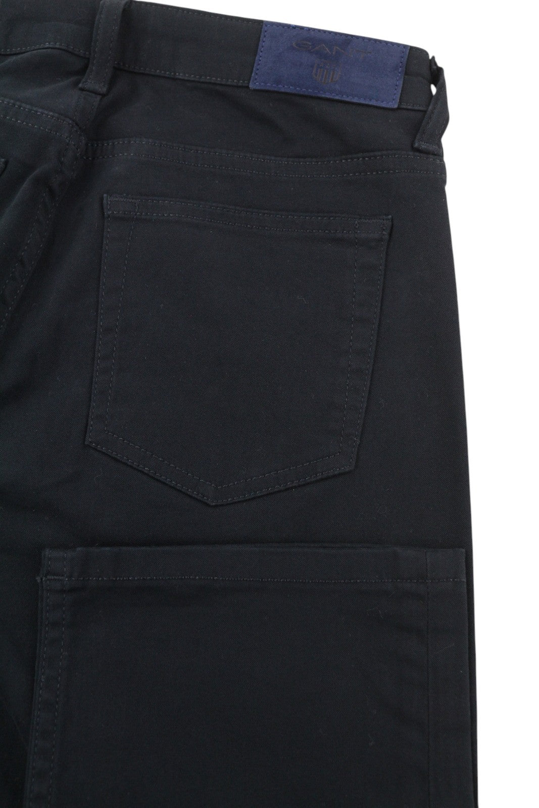 GANT Regular Satin Women Trousers W26/L34 Black Flat Zip Casual