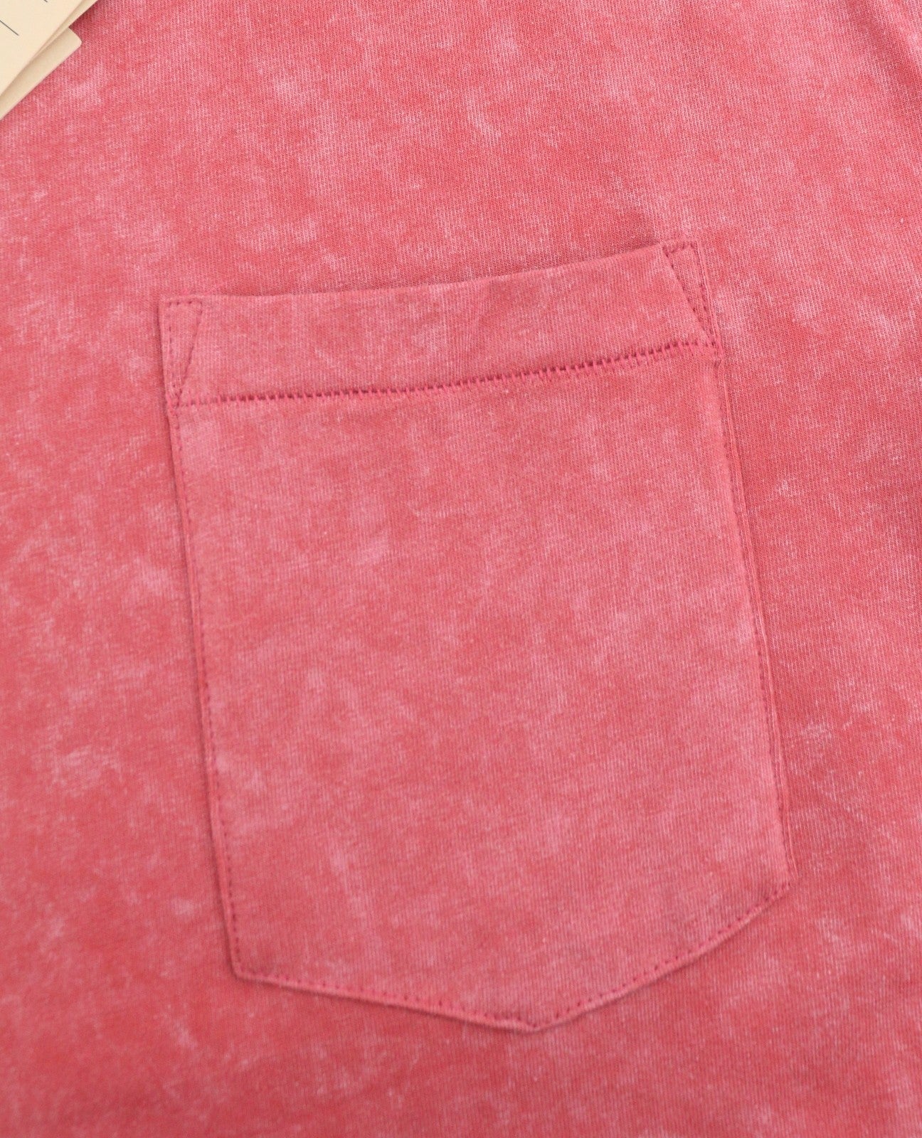 SCOTCH & SODA Men T-Shirt M Red Garment Dye Cotton Patch Pocket Short Sleeve