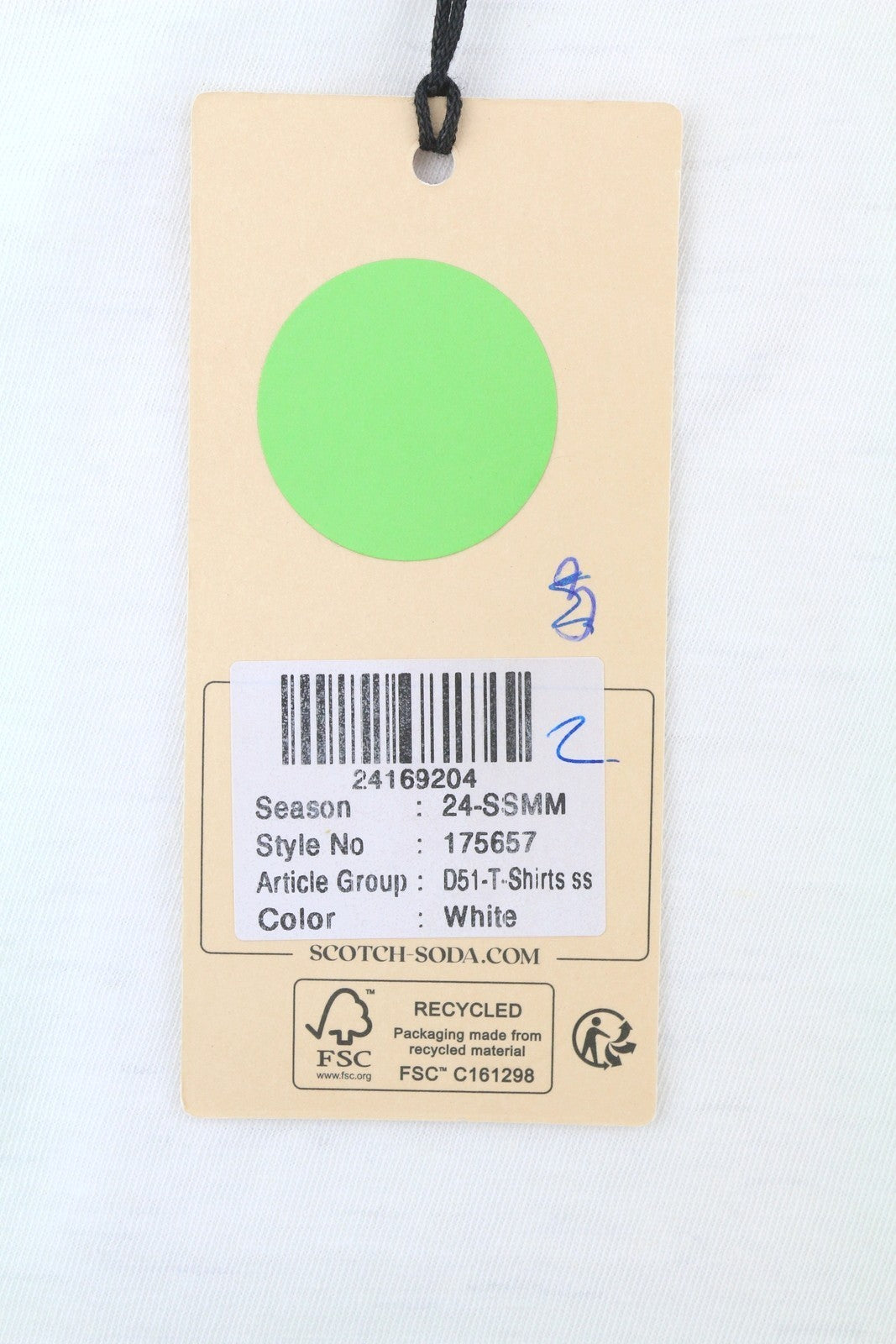 SCOTCH & SODA Men T-Shirt M White Cotton Linen Tricot Crew Neck Short Sleeved