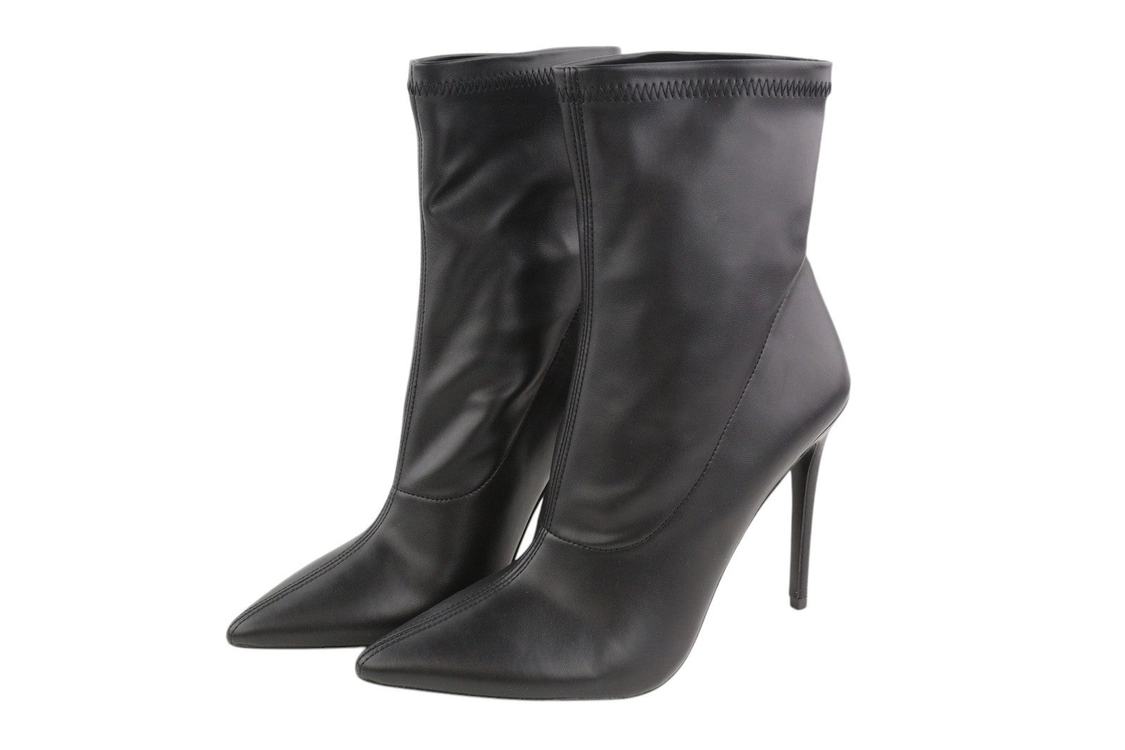 DIESEL D-Yucca Ab Women Shoes EU38 Black Coated High Heels Pointed Toe RRP€300