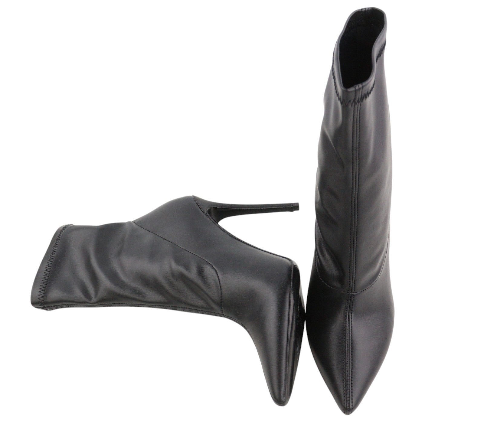 DIESEL D-Yucca Ab Women Shoes EU38 Black Coated High Heels Pointed Toe RRP€300