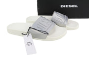 DIESEL Sa-Mayemi W Women's Sandals EU 41 White Silver Beach Slide Slippers Open