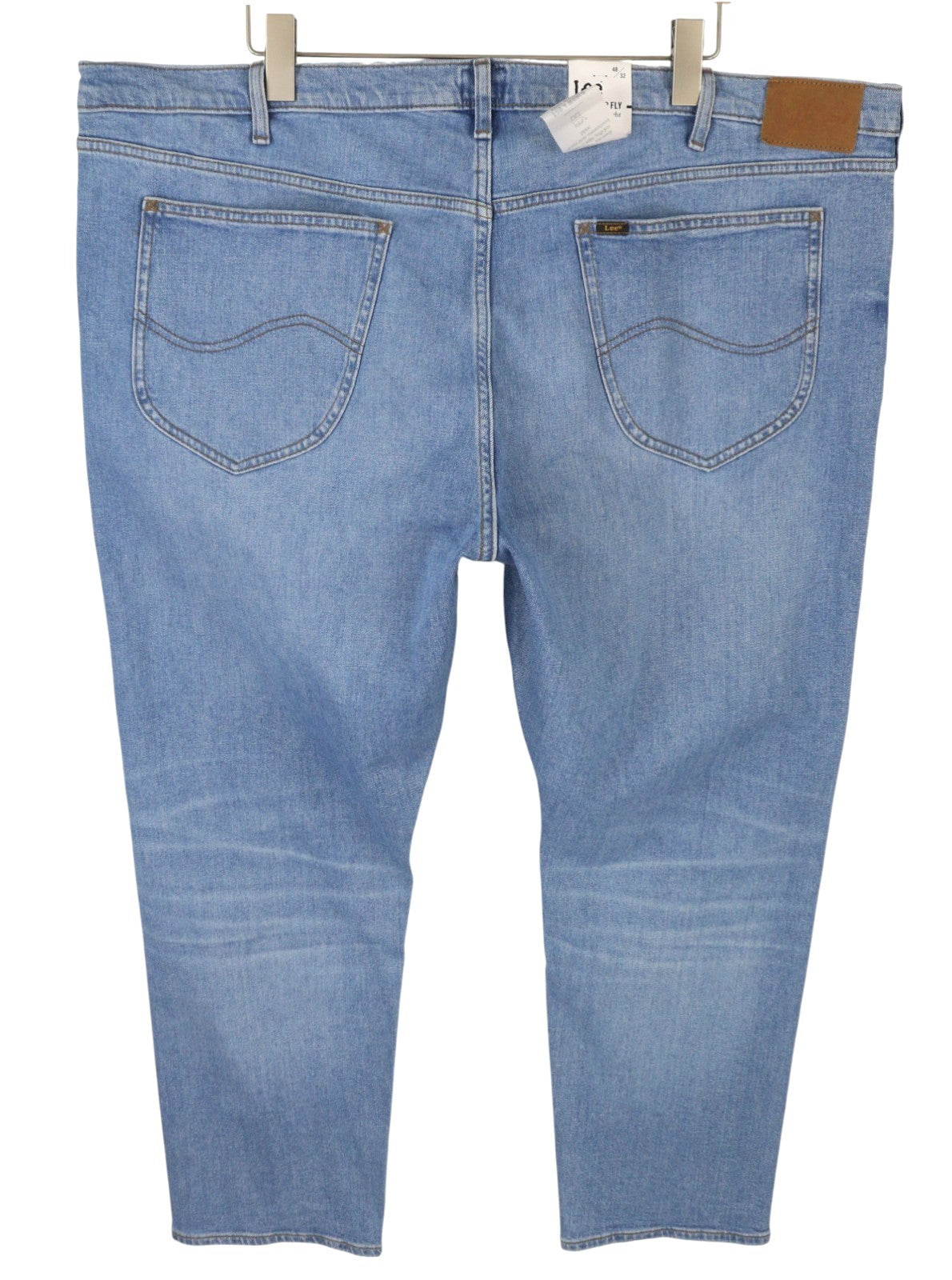 LEE Daren Zip Fly Men Jeans W48/L32 Blue Whiskers Fade Effect Regular Straight