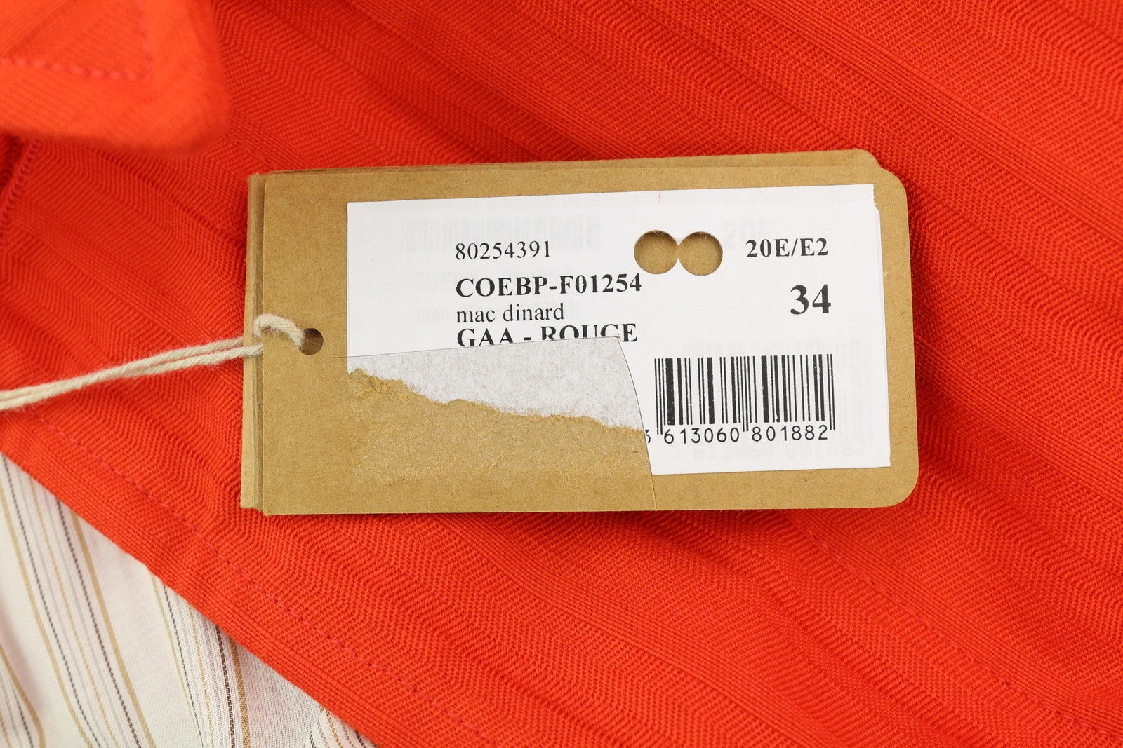 A.P.C. Max Dinard Women Coat 34 XS Orange Pinstriped Hidden Button Mid RRP650