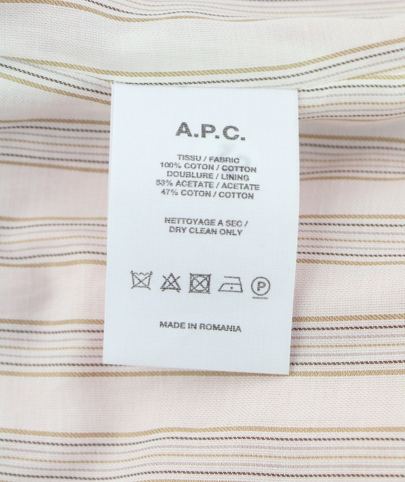 A.P.C. Max Dinard Women Coat 34 XS Orange Pinstriped Hidden Button Mid RRP650