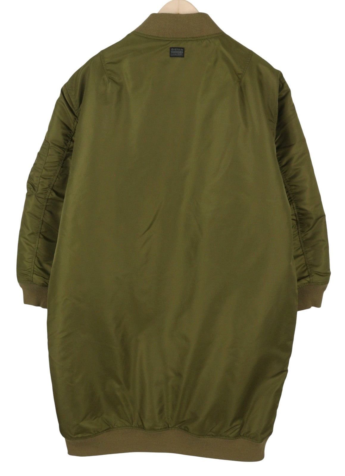 G-STAR Long Bomber Women Jacket XL Khaki Green Padded Oversize Mid-Length RRP296