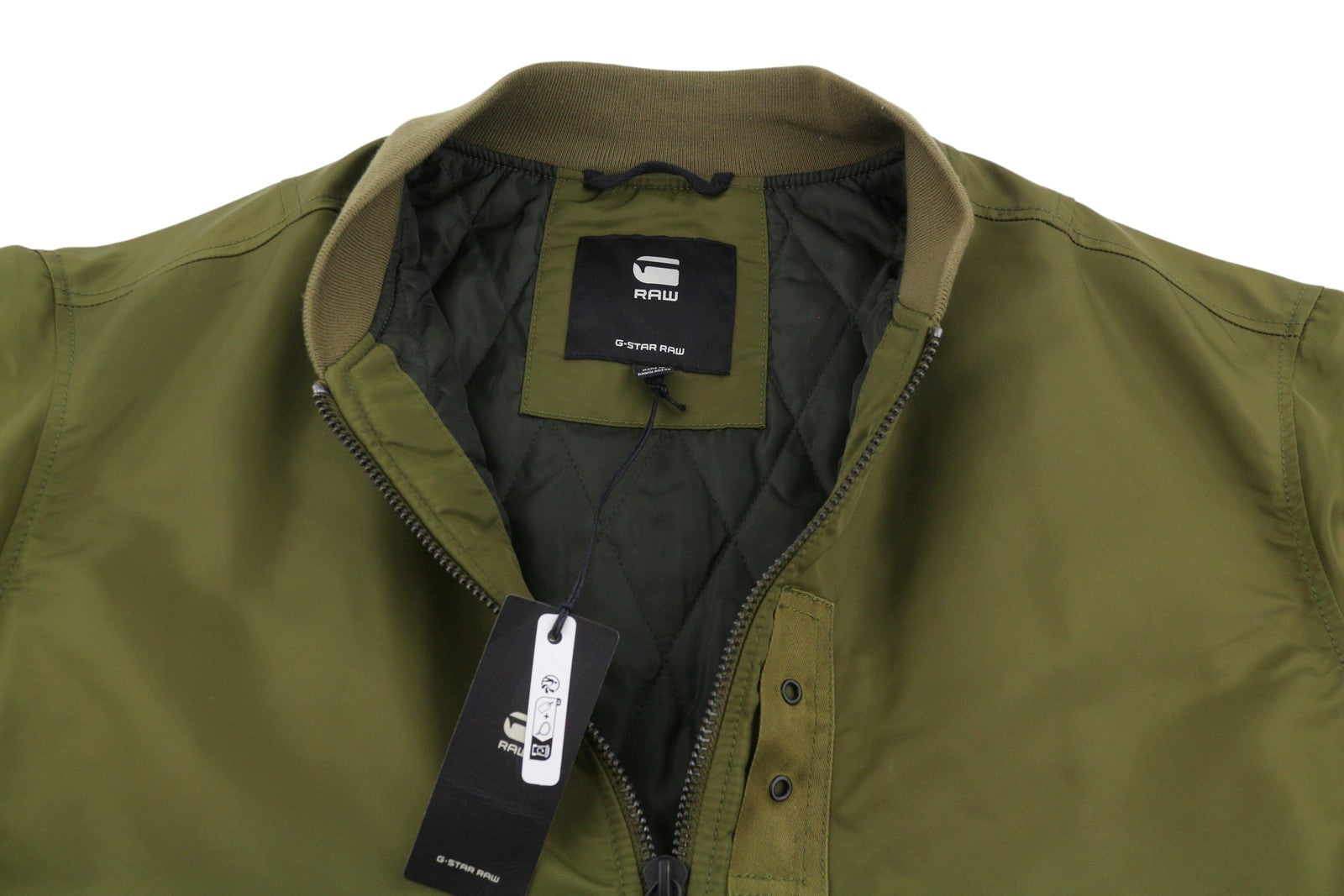 G-STAR Long Bomber Women Jacket XL Khaki Green Padded Oversize Mid-Length RRP296