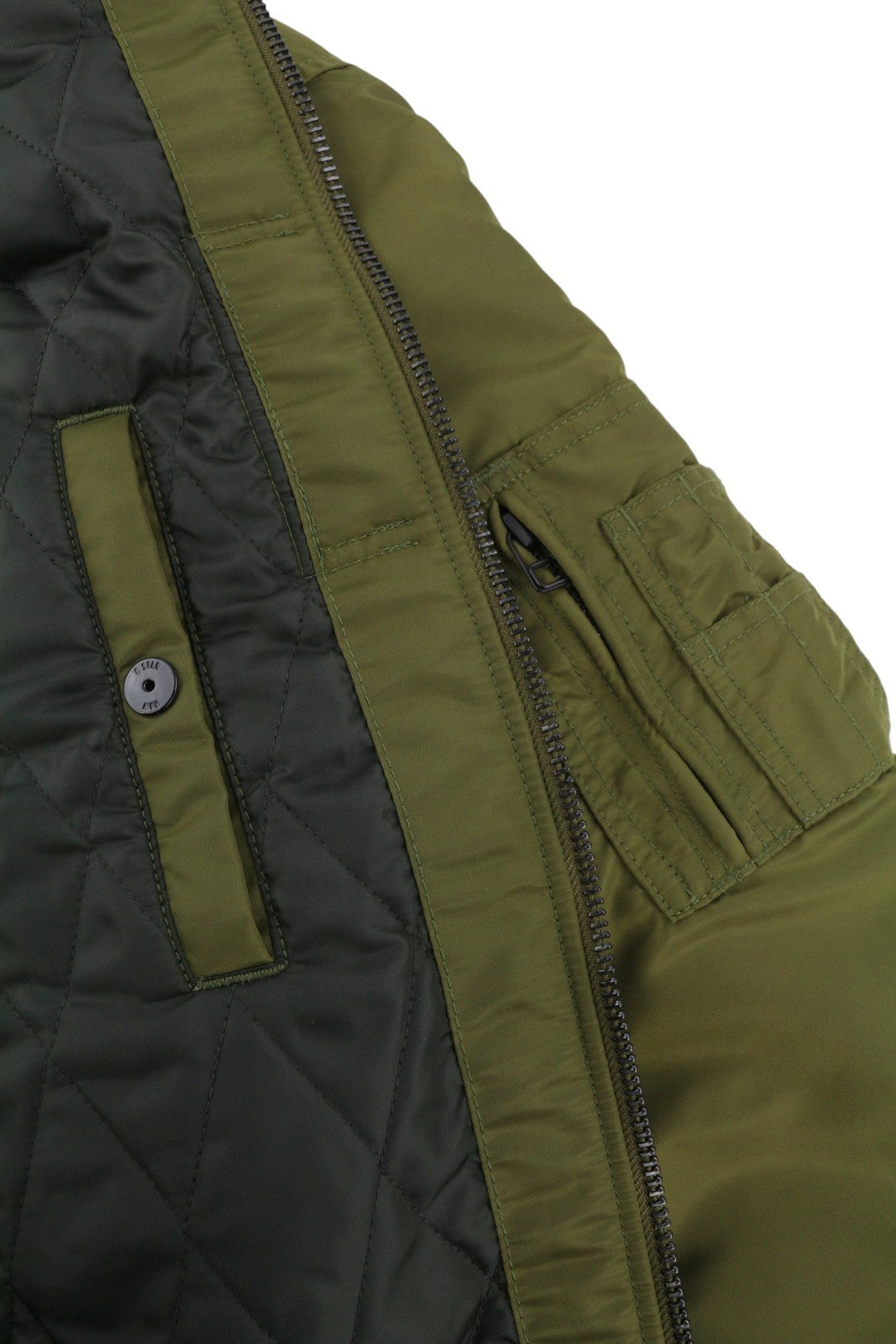 G-STAR Long Bomber Women Jacket XL Khaki Green Padded Oversize Mid-Length RRP296