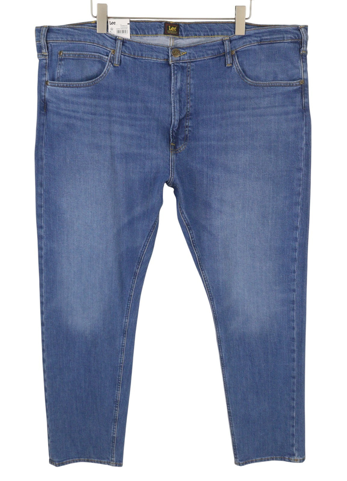 LEE Daren Zip Fly Men Jeans W48/L32 Blue Whiskers Faded Regular Straight Zip