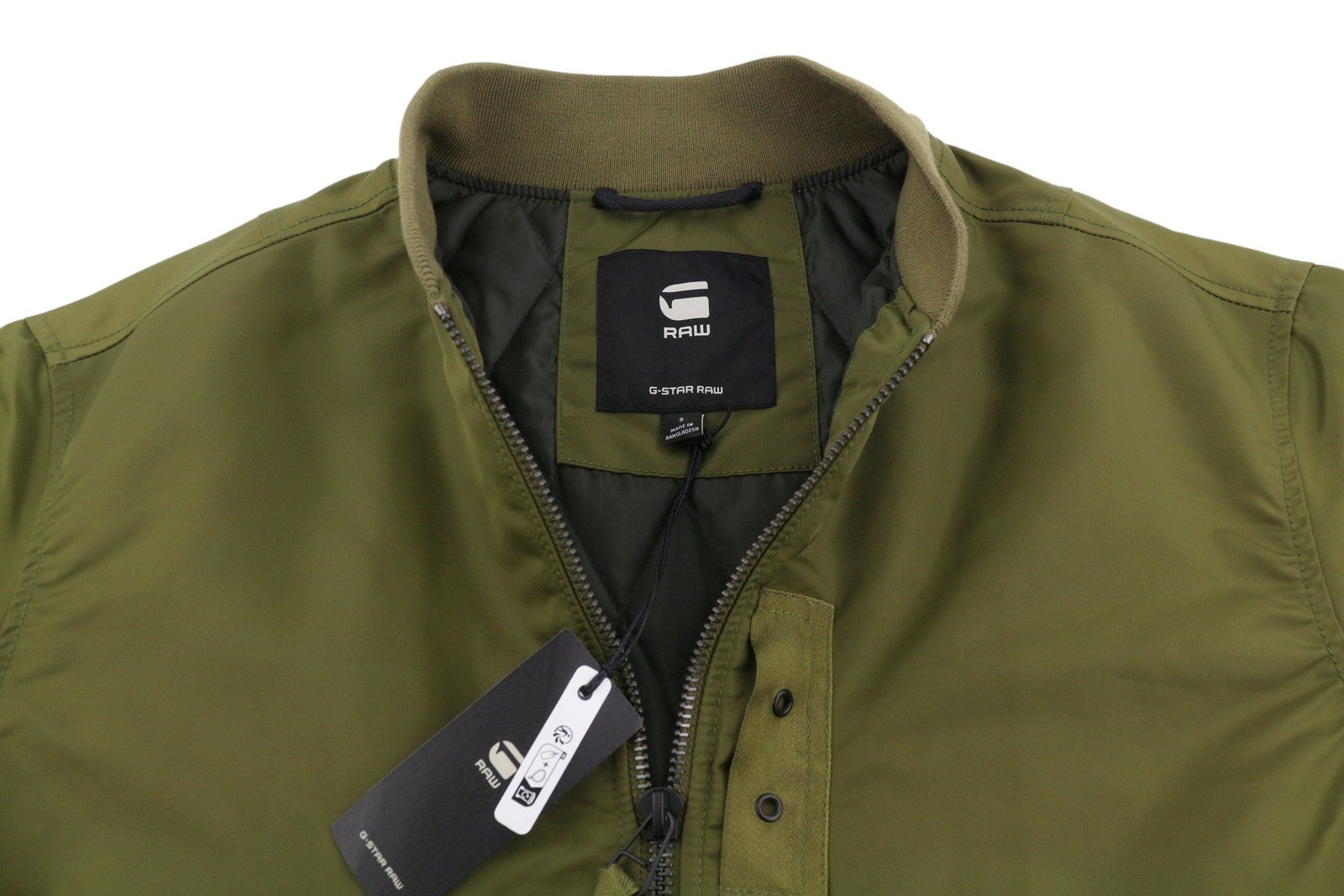 G-STAR Long Bomber Women Jacket S Khaki Green Padded Oversized Mid-Length RRP296