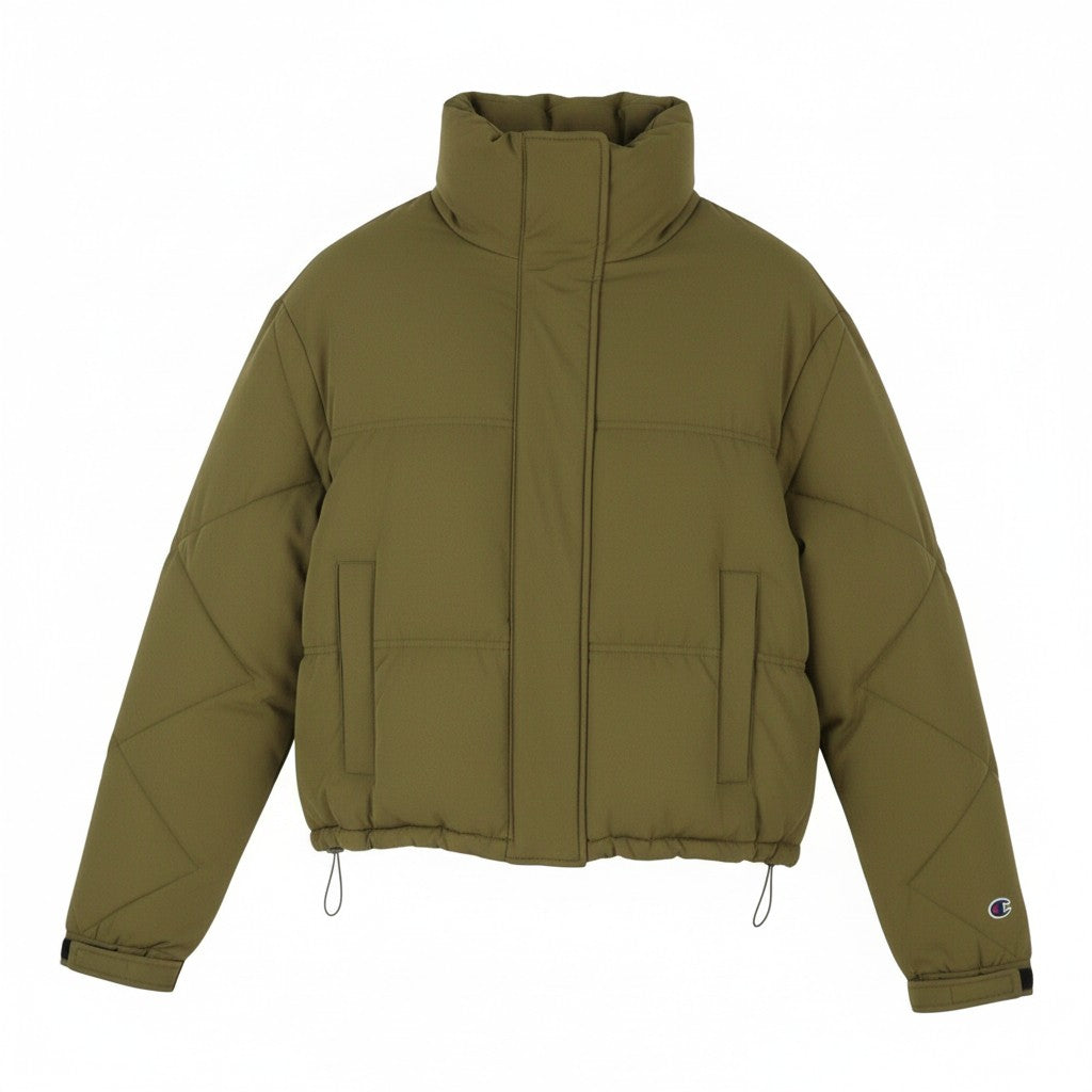 CHAMPION Women Jacket S Green Tech Fill Padded Quilted Full Zip Puffer RRP225