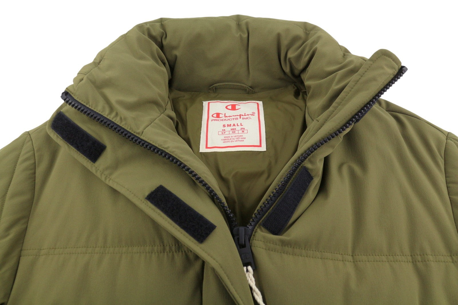 CHAMPION Women Jacket S Green Tech Fill Padded Quilted Full Zip Puffer RRP225