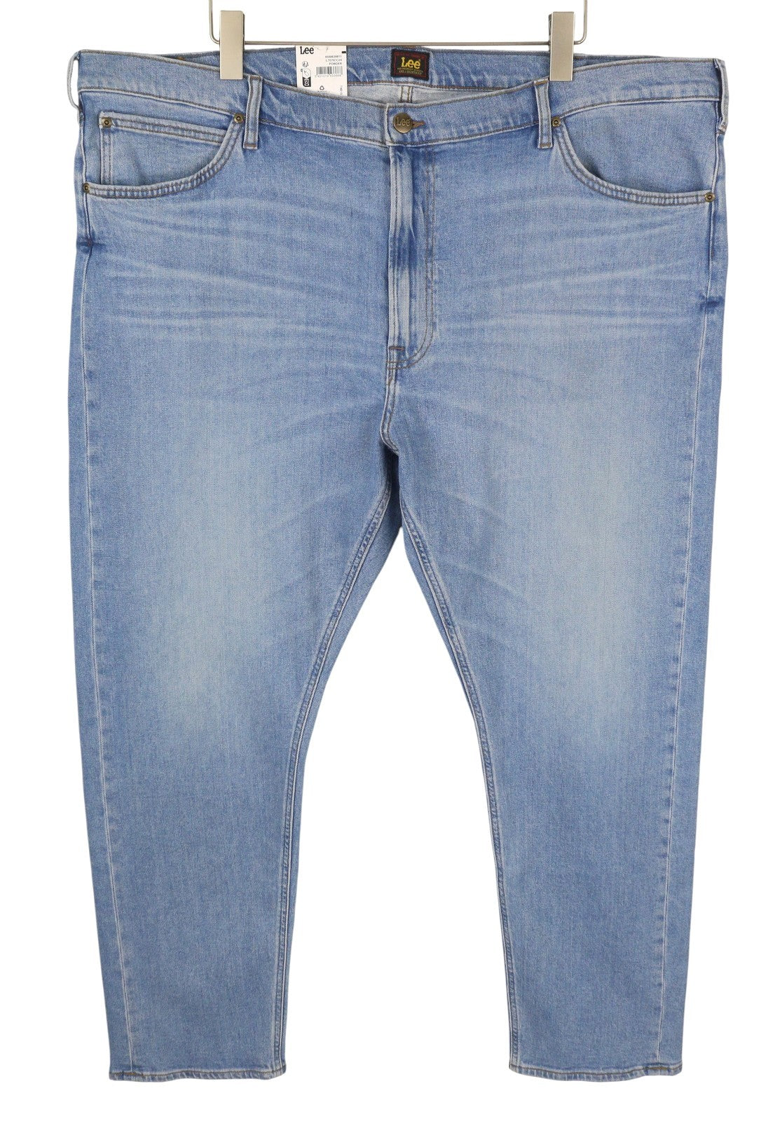 LEE Daren Zip Fly Men Jeans W48/L32 Blue Whiskers Faded Regular Straight Leg