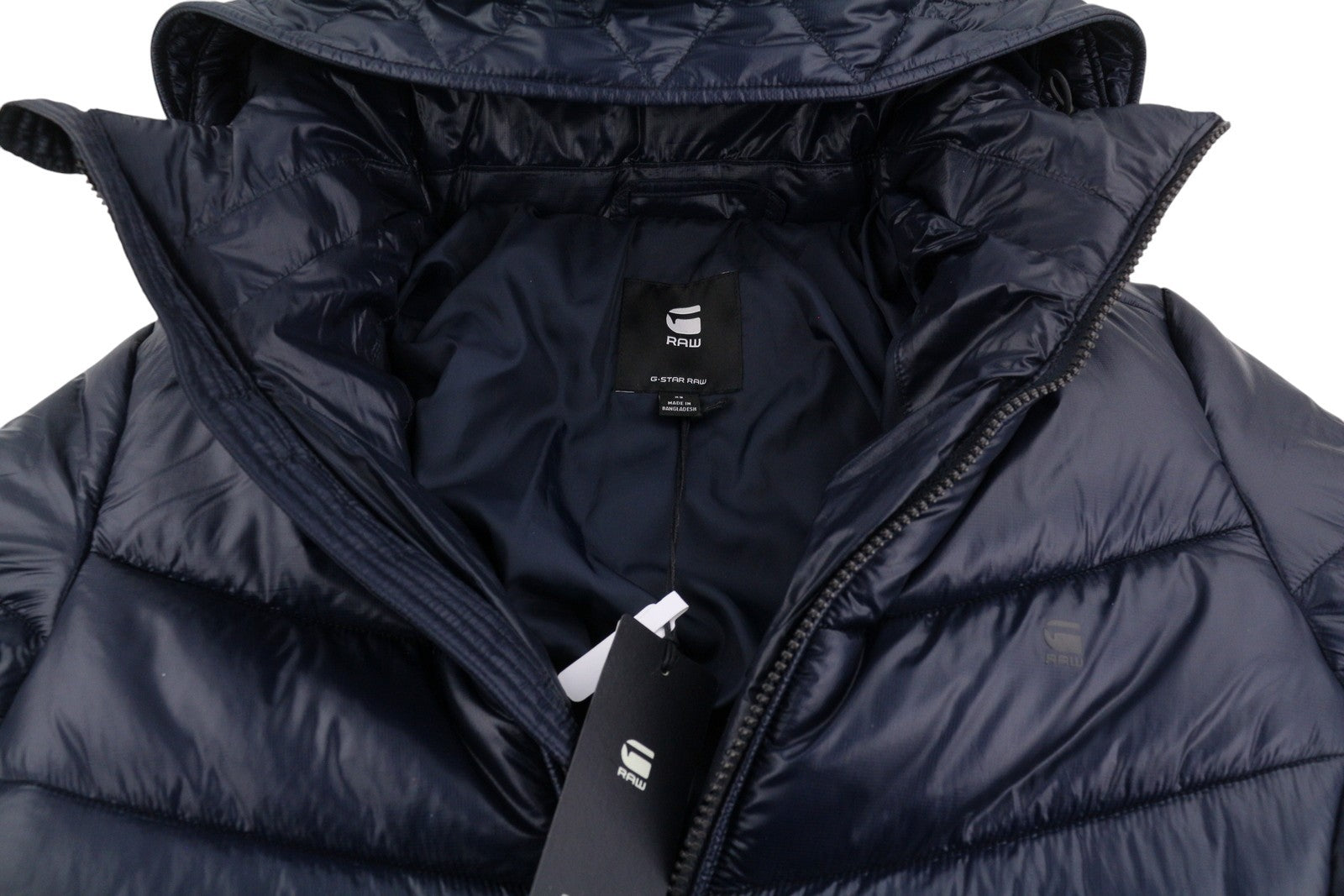 G-STAR Slim HDD Long Coat Women Jacket XS Blue Padded Quilted Mid-Length RRP279