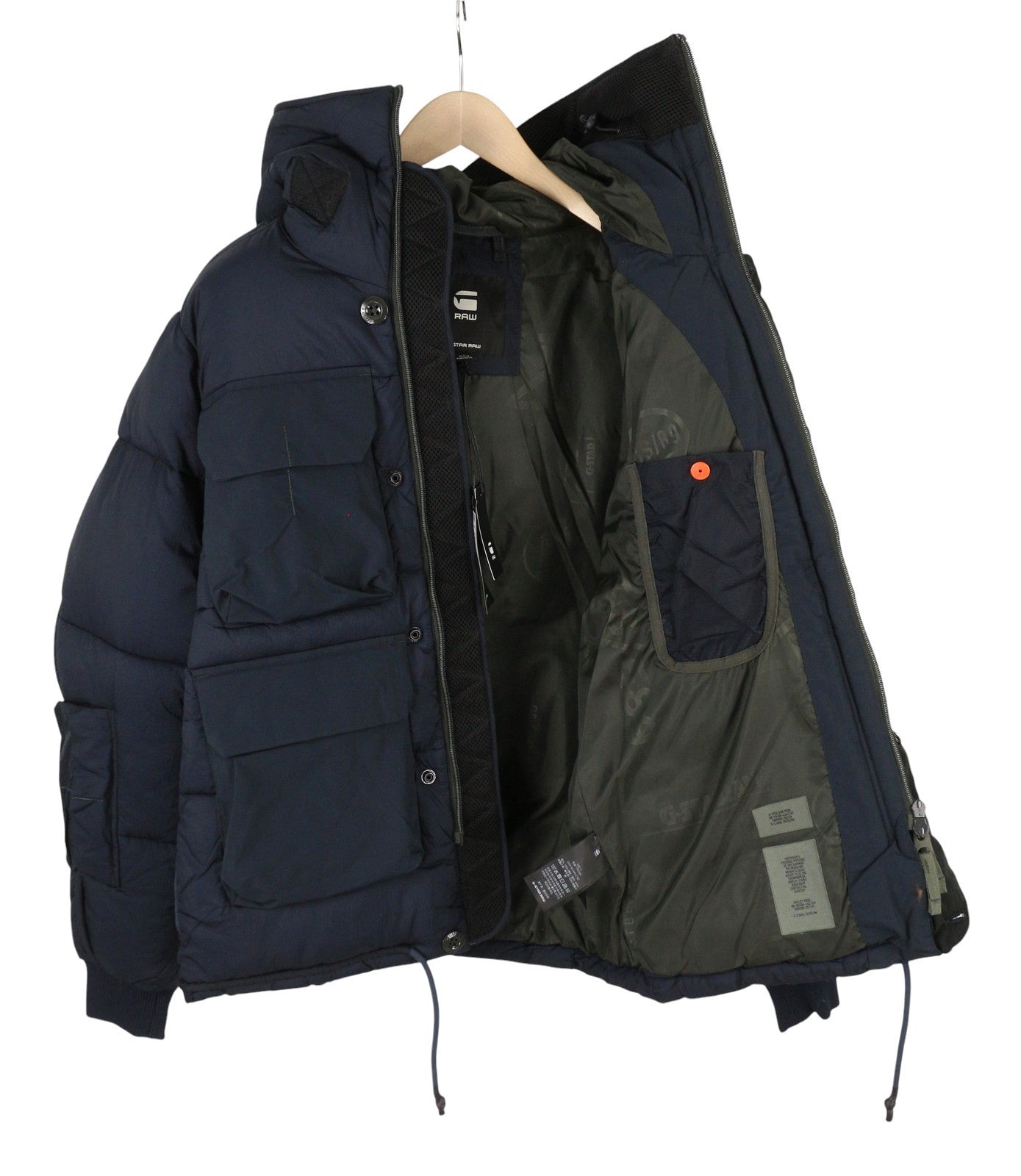 G-STAR Field HDD Puffer Men Jacket S Dark Blue Padded Quilted Puffer RRP269