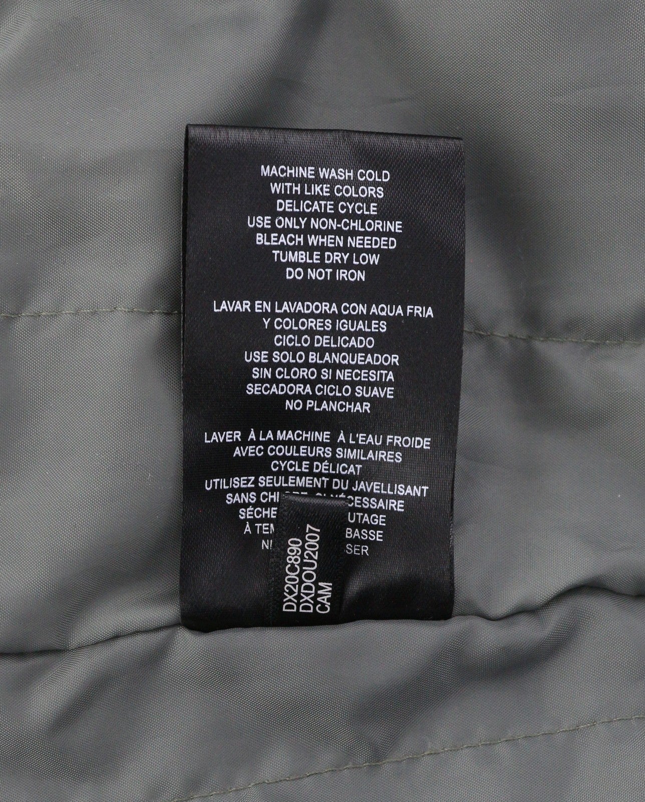 DKNY Men Jacket XL Grey High Neck Padded Quilted Sherpa Bomber RRP249