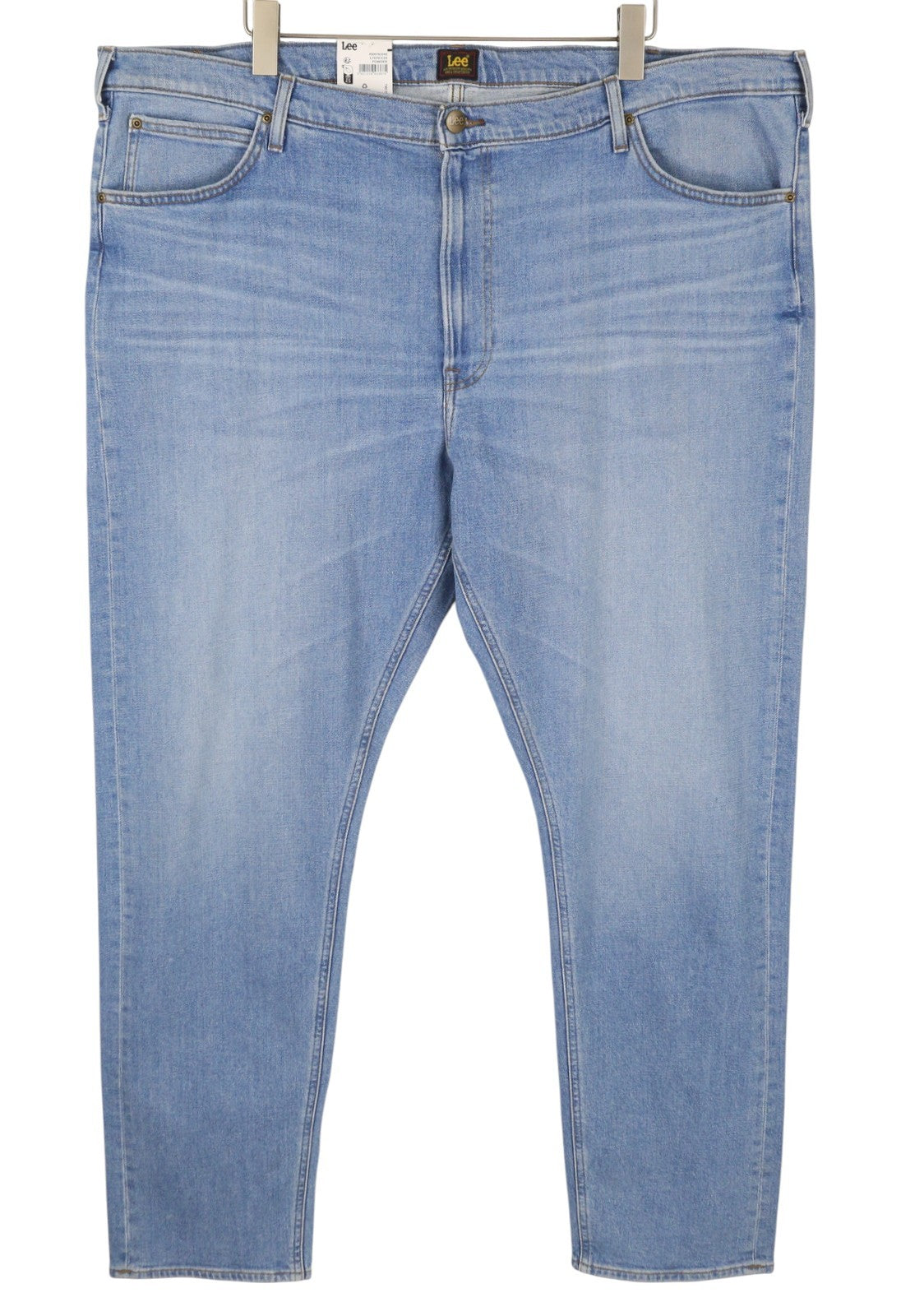 LEE Daren Zip Fly Men Jeans W48/L34 Blue Whiskers Faded Regular Straight Leg