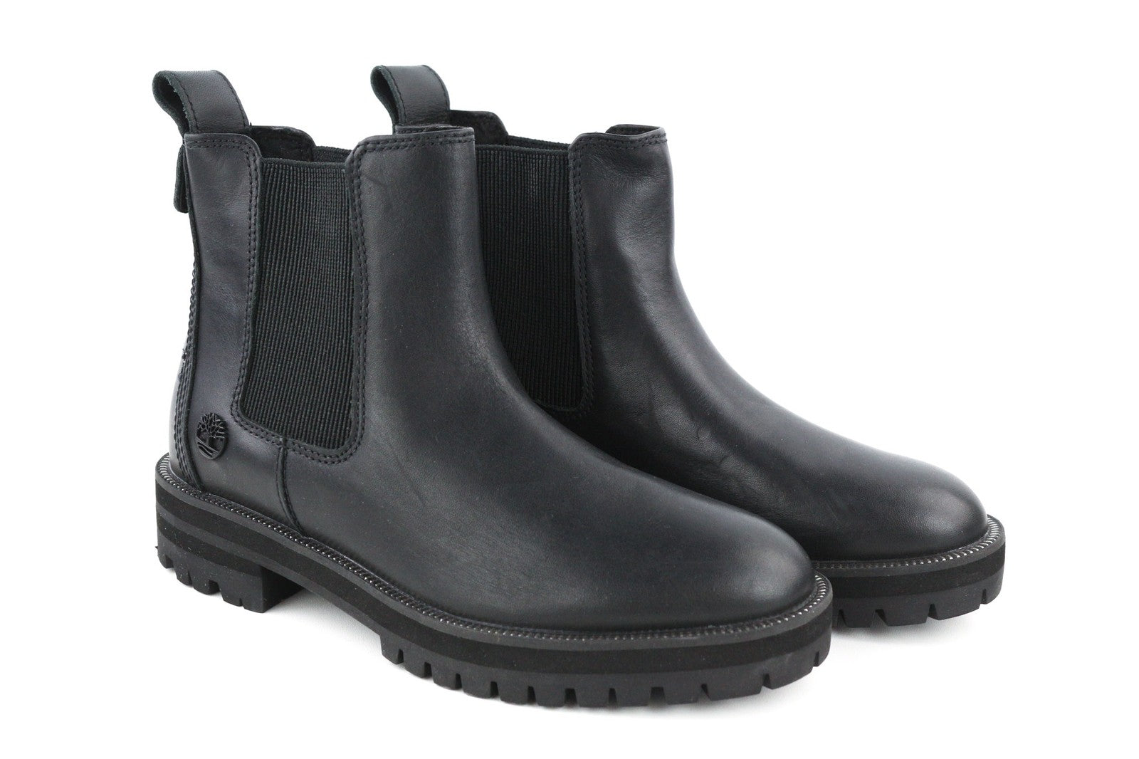 TIMBERLAND Women's EU36 UK3.5 Black Leather High-Top Boots Logo ReBOTL Lace Up