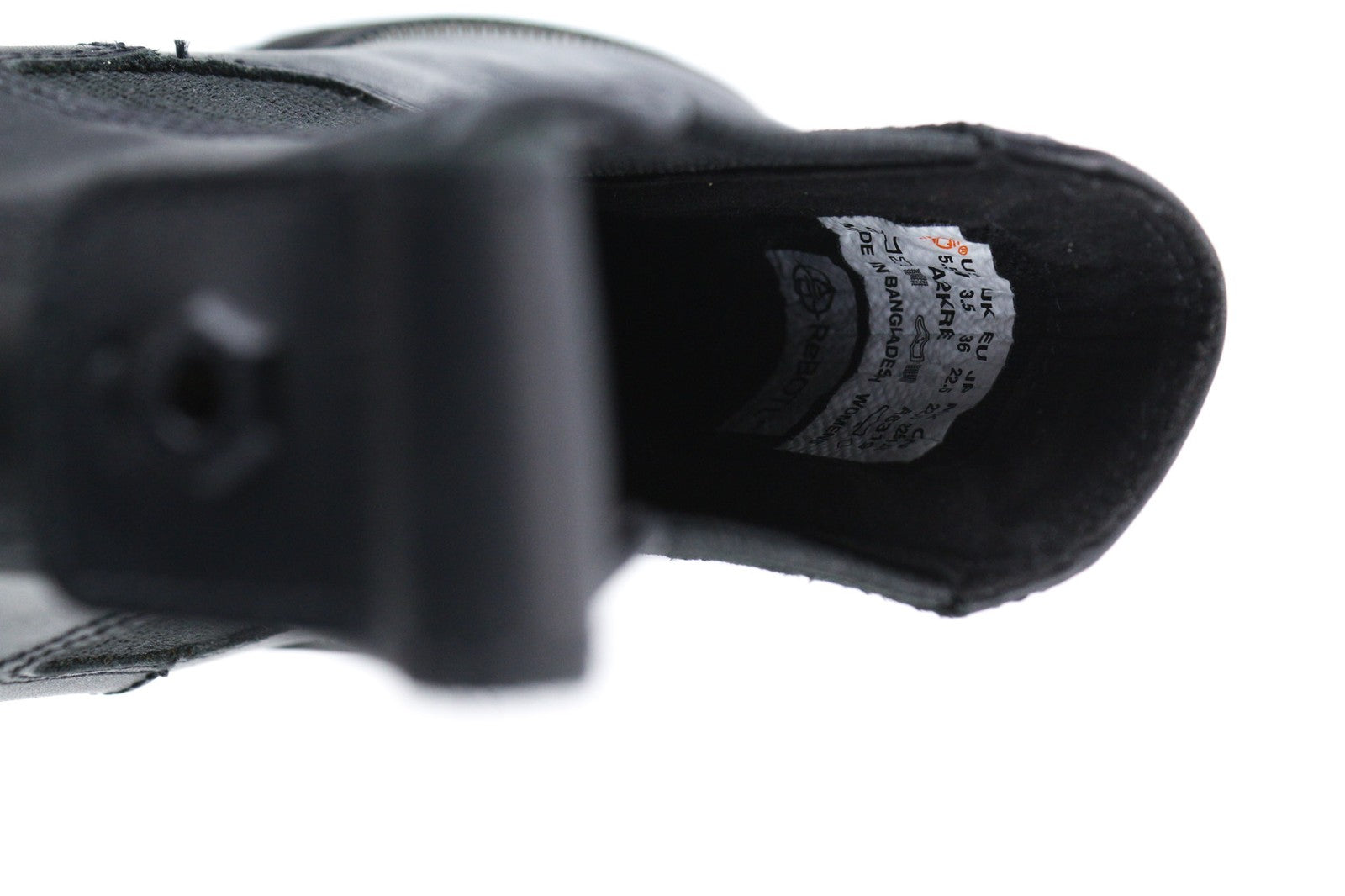 TIMBERLAND Women's EU36 UK3.5 Black Leather High-Top Boots Logo ReBOTL Lace Up