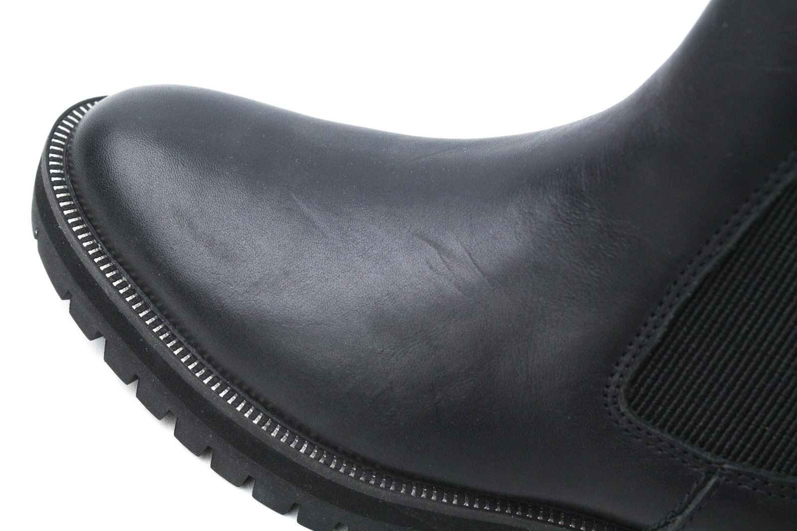 TIMBERLAND Women's EU36 UK3.5 Black Leather High-Top Boots Logo ReBOTL Lace Up