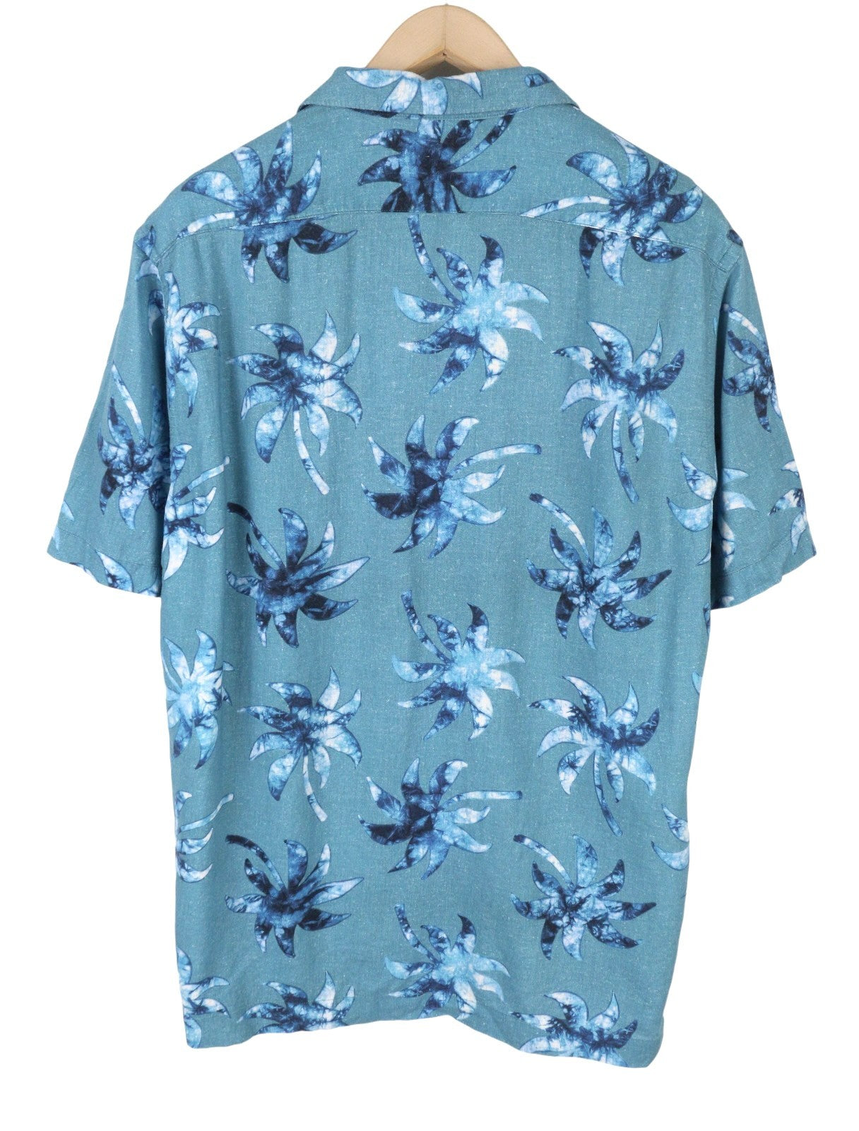 SCOTCH & SODA Men Shirt XL Blue Patterned Button-Up Notch Short Sleeve