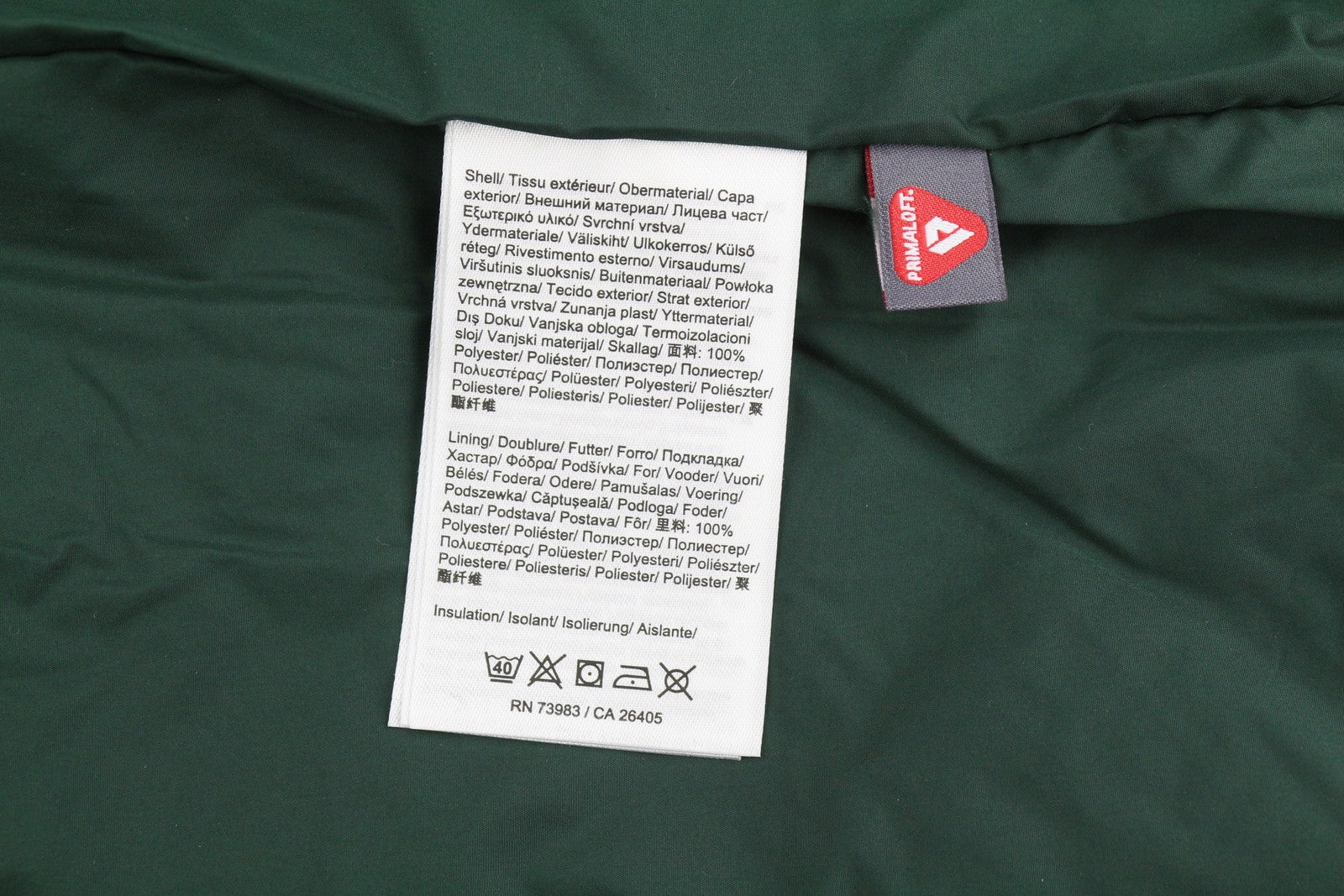 HELLY HANSEN Active Ins Fall Men Jacket L Green Padded Hooded Primaloft Full Zip