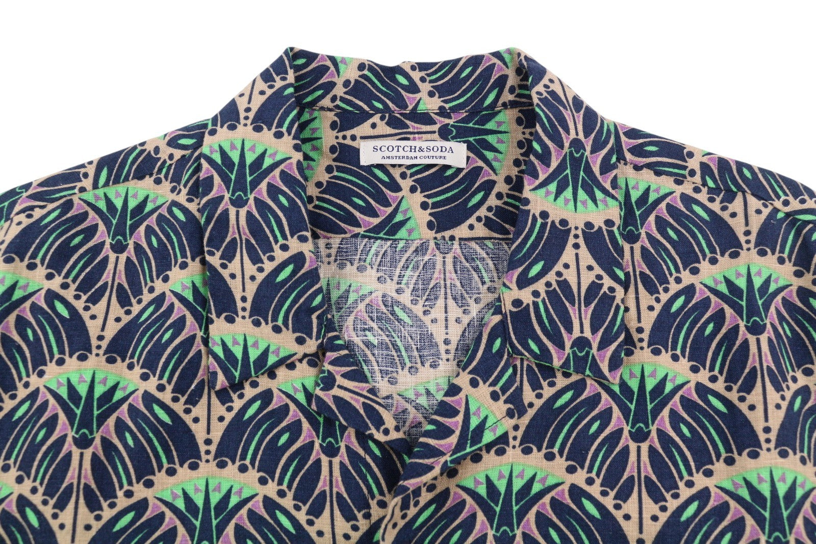 SCOTCH & SODA Men Shirt M Multiocoloured Patch Pocket Button-Up Short Sleeve