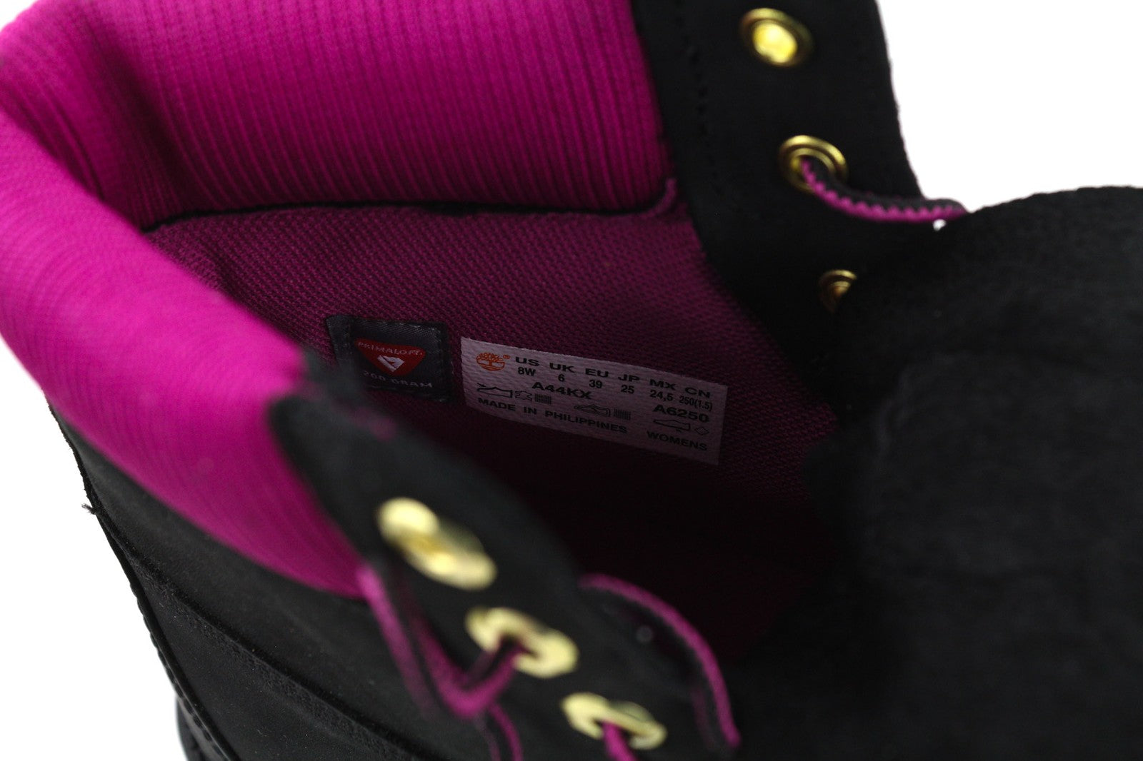 TIMBERLAND A44KX-A6150 Women's EU38.5/39 Black Leather Logo Lace Up High-Top