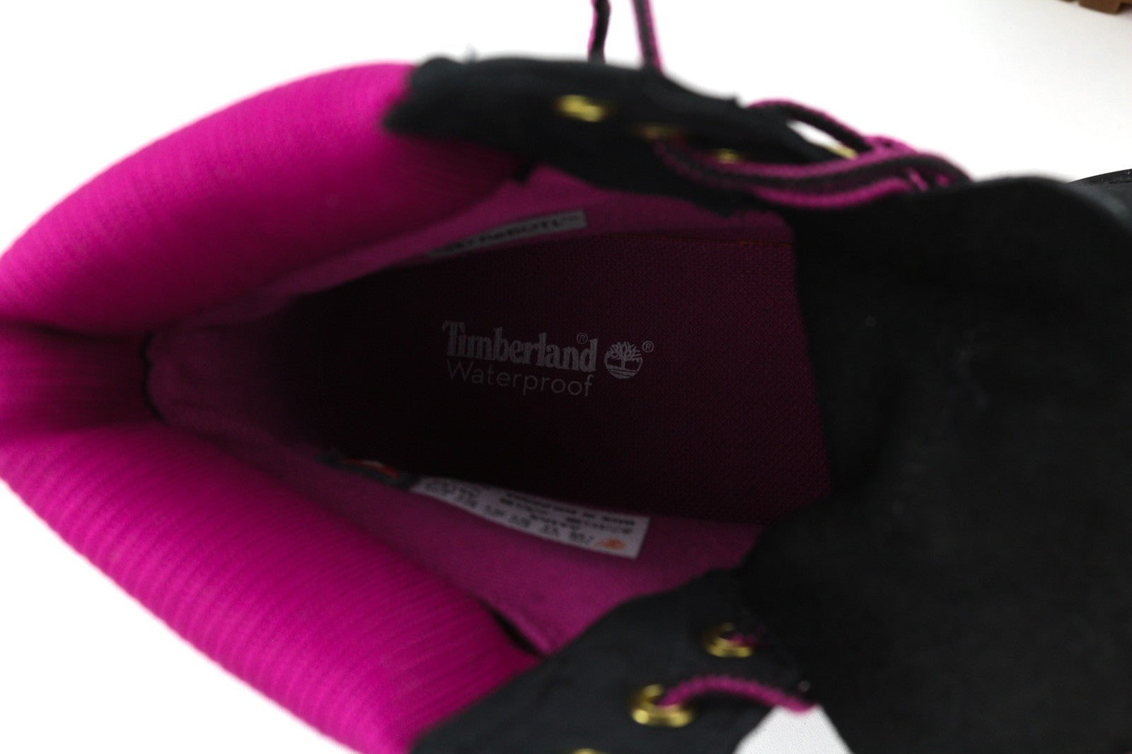 TIMBERLAND A44KX-A6150 Women's EU38.5/39 Black Leather Logo Lace Up High-Top