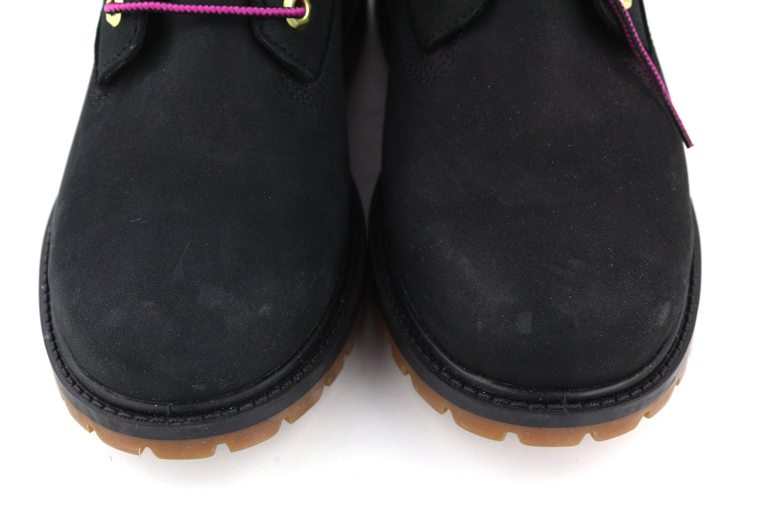 TIMBERLAND A44KX-A6150 Women's EU38.5/39 Black Leather Logo Lace Up High-Top