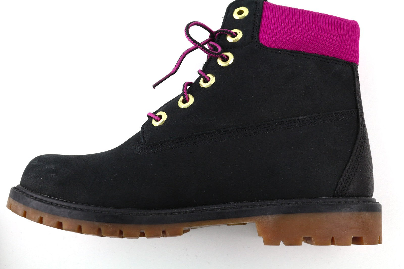 TIMBERLAND A44KX-A6150 Women's EU38.5/39 Black Leather Logo Lace Up High-Top