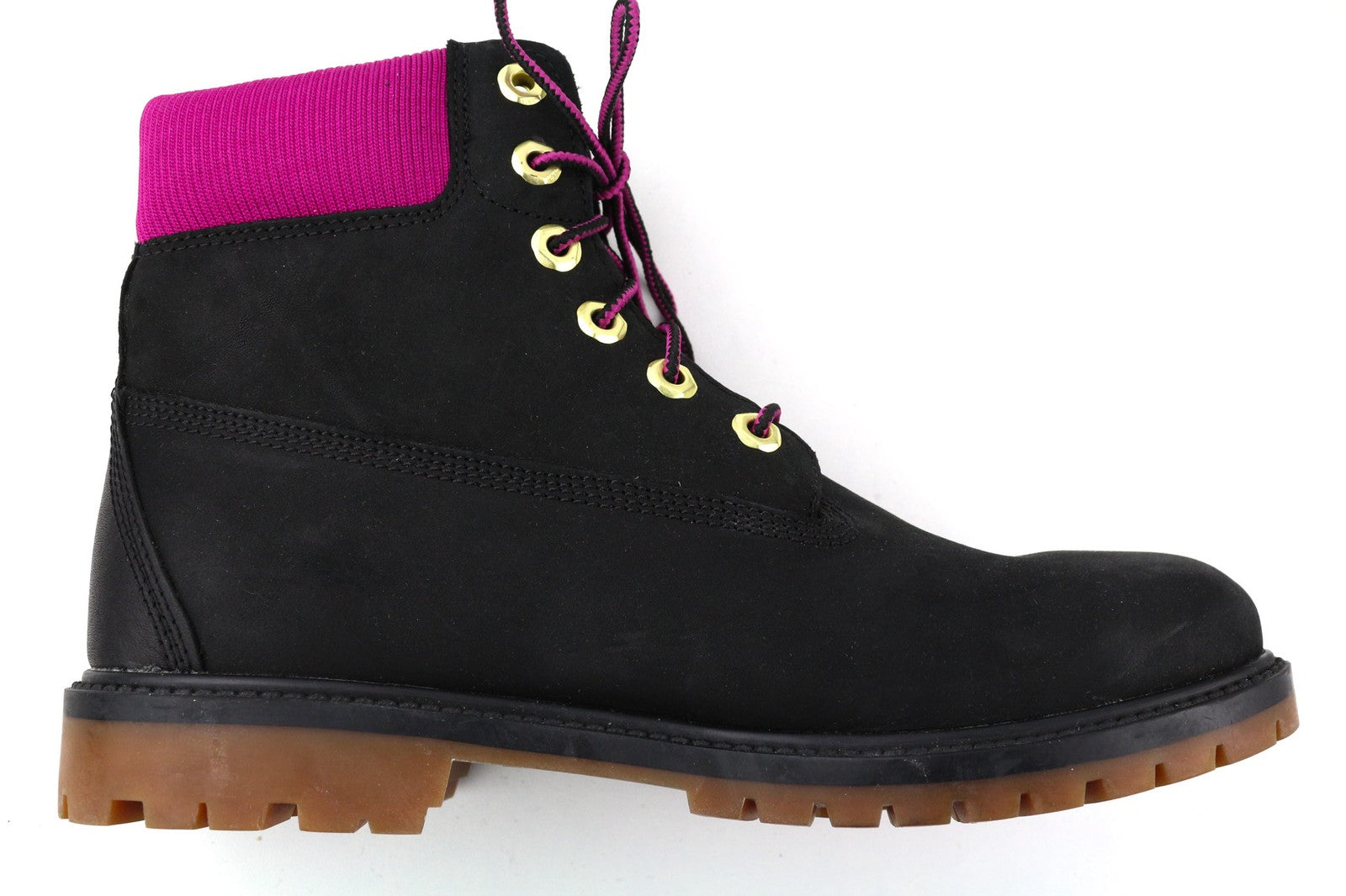 TIMBERLAND A44KX-A6150 Women's EU38.5/39 Black Leather Logo Lace Up High-Top