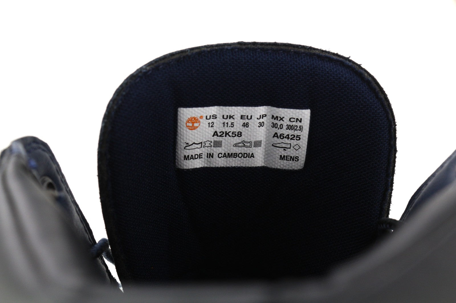 TIMBERLAND A2K58-A6425 Men's EU46/47.5 Navy Blue Leather High-Top Casual Shoes