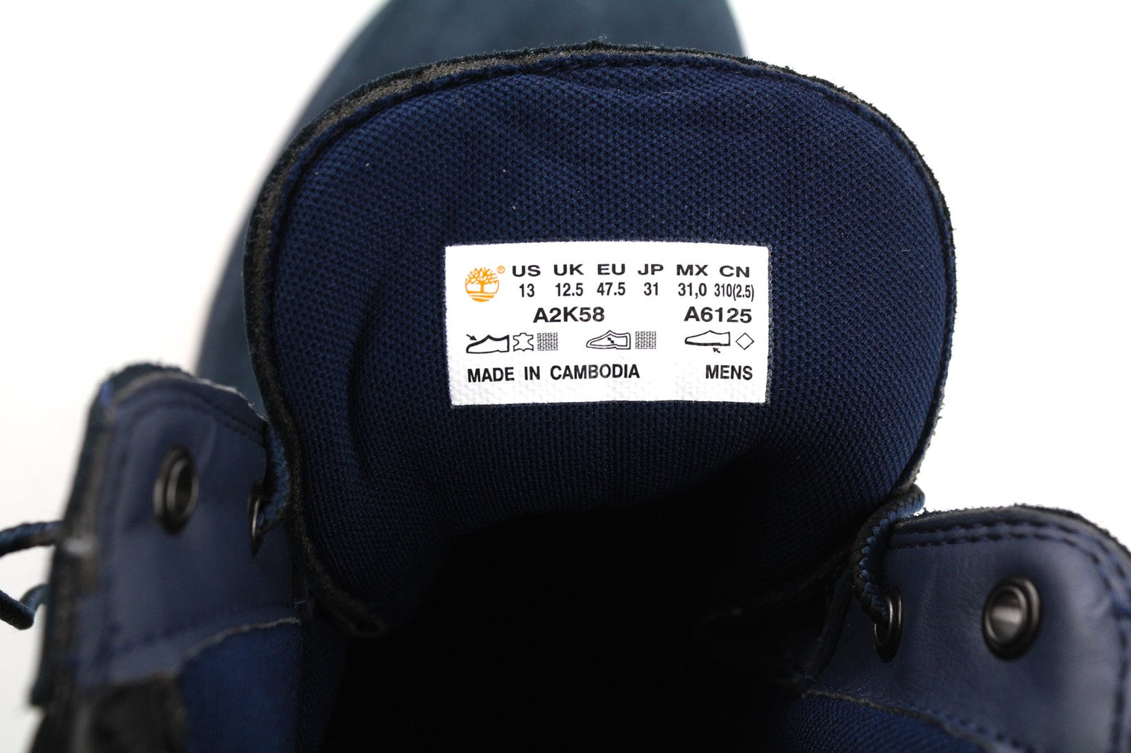 TIMBERLAND A2K58-A6425 Men's EU46/47.5 Navy Blue Leather High-Top Casual Shoes