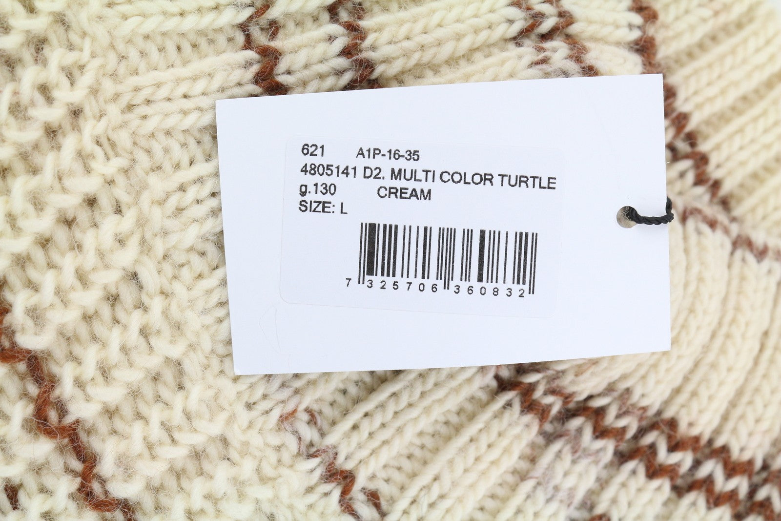 GANT Multi Color Turtle Women Jumper L Beige Patterned Knit